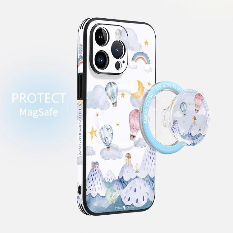 Leather Skin Magsafe iPhone 16 Pro Max Case with Grip for iphone 15 Slim case iphone 14 Case Balloon