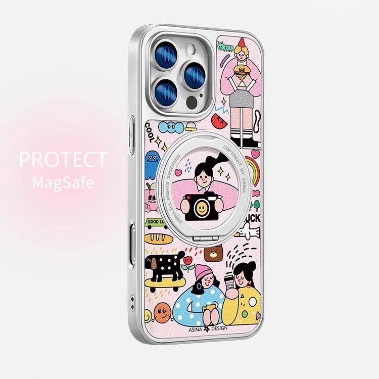 Market iPhone 16 Pro Case with 360° Upgraded Rotatable Magnetic Stand for iphone 15 Slim case