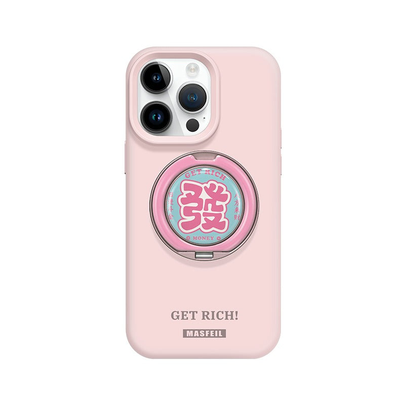 Velvet Touch Liquid Silicone Magnetic Case for iphone 16 Pro Max iphone 15 iphone 14 iphone 13 Get Rich